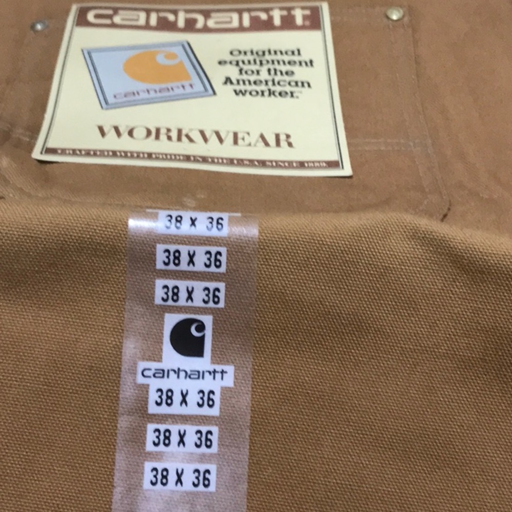 Carhartt B01 BRN USA Vintage Dungaree Double Knee Duck Canvas Work Pants - Picture 10 of 10